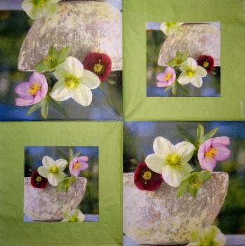 111 Weihnachten Blumen - 3-lagig - Stewo